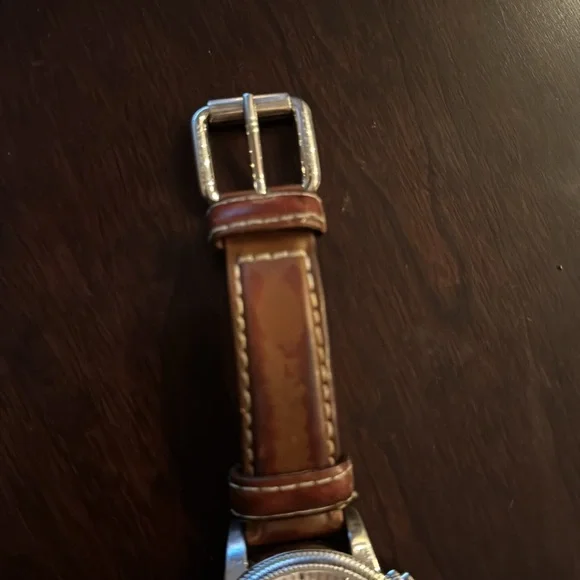 Burberry Silver White Stainless Steel Leather BU7817 Men's Wristwatch 42 mm - Picture 5 of 6